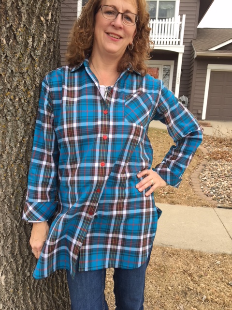 Made by a Fabricista--playing with plaid shirting