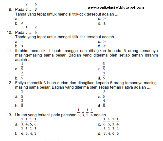 Soal UTS Kelas 3 Matematika Semester 2/ Genap 2017 Ratu Soal Kelas 3 SD Soal UTS Kelas 3 Matematika Semester 2/ Genap 2017 Ratu Soal Kelas 3 SD