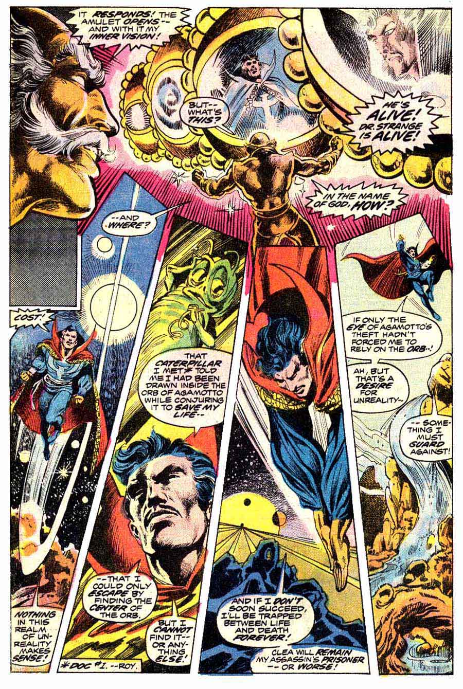 Frank Brunner  bronze age 1970s marvel comic book page art - Doctor Strange v2 #2