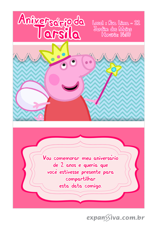 convite peppa pig princesa convite peppa pig princesa