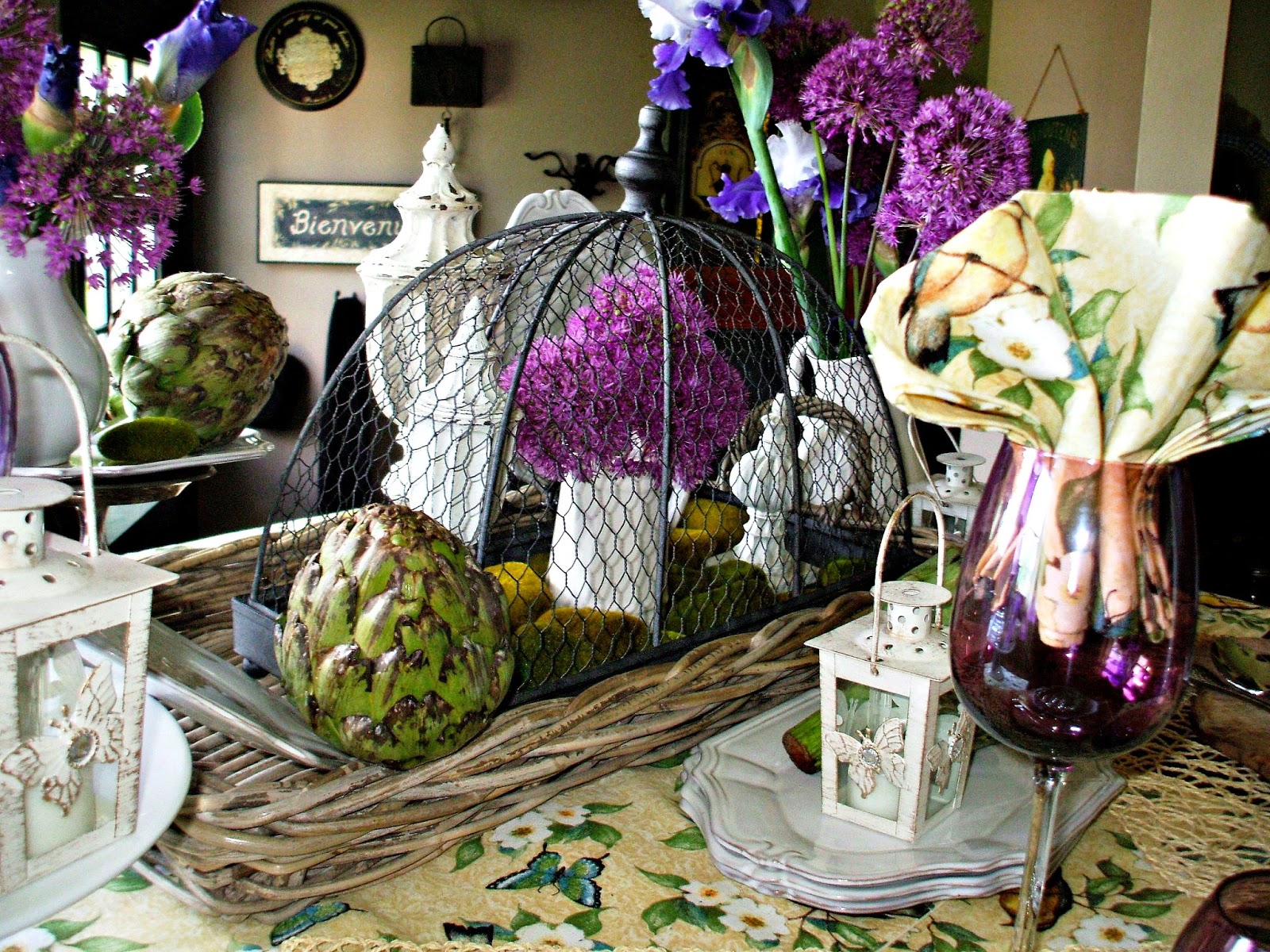 Garden Cloche Tablescape