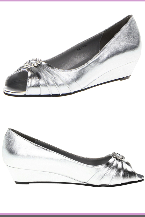 dyeable wedge wedding shoes