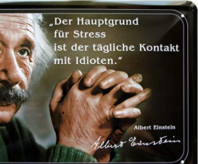 Zitatforschung Der Hauptgrund Fur Stress Ist Der Tagliche Kontakt Mit Idioten Albert Einstein Angeblich