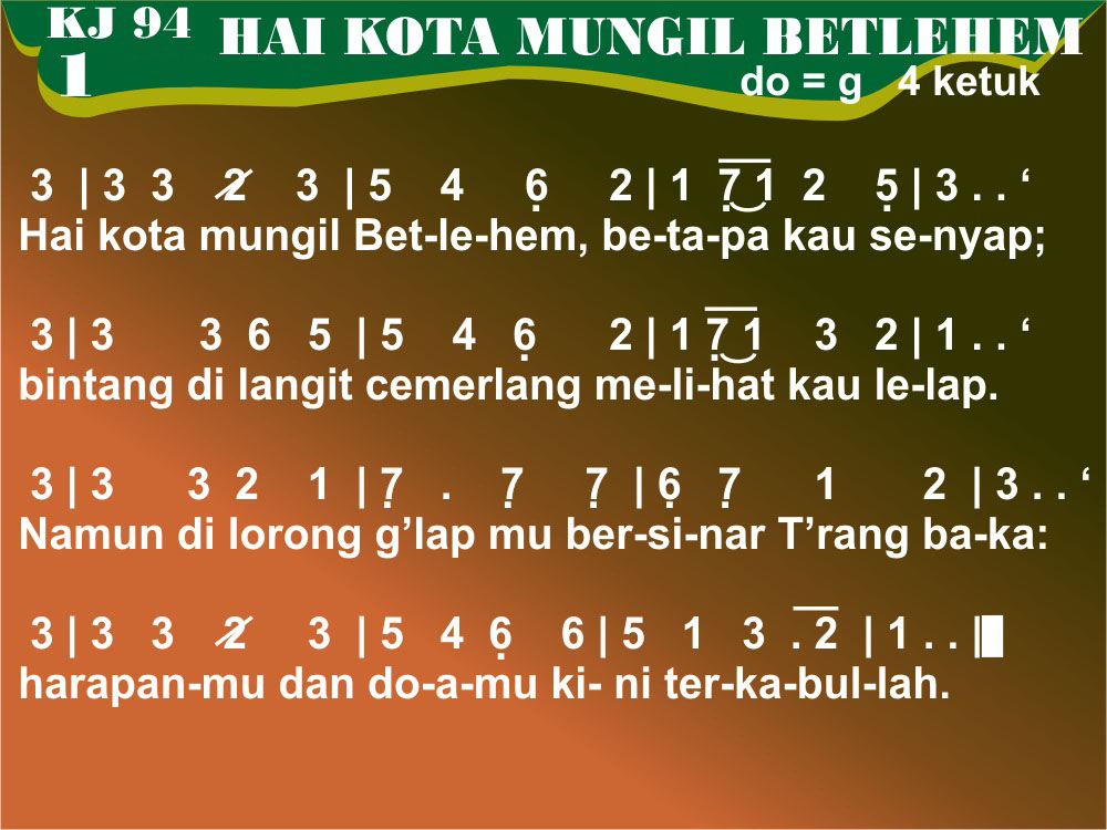 Not Angka Gita Sorga Bergema Belajar