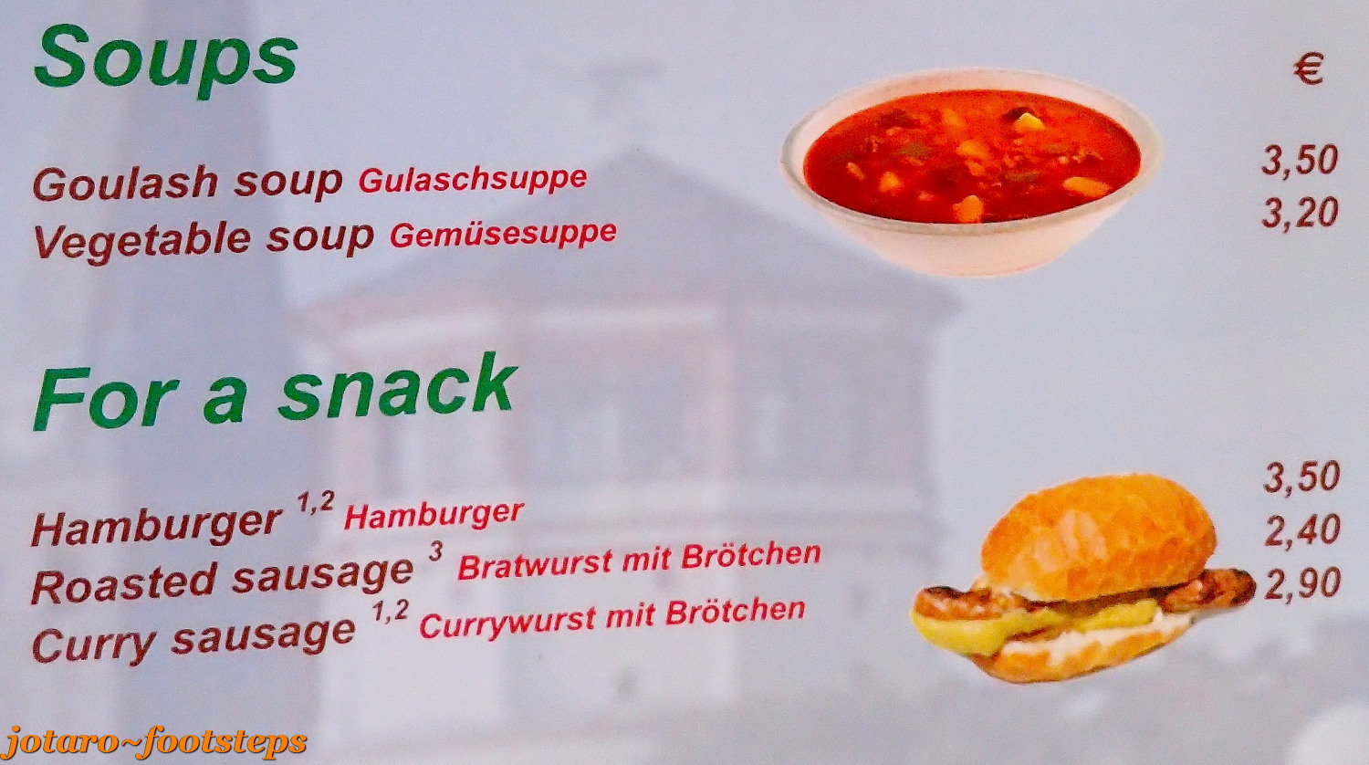 Footsteps Jotaro's Travels YummY! German Pork Knuckles Schweine