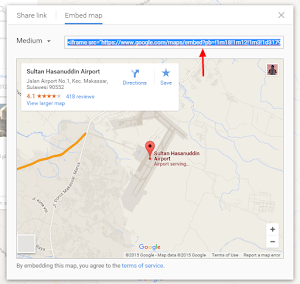 Cara Memasang Google Map di Postingan Blog