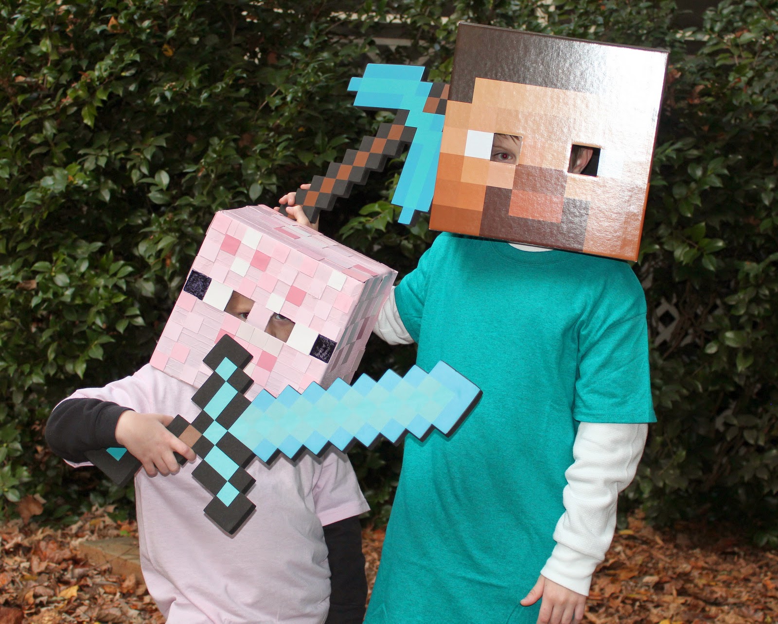 The Harris Sisters: DIY Minecraft Pig Costume