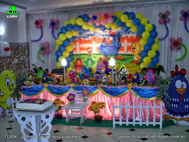 Galinha Pintadinha - decoração tradicional luxo Tema Galinha Pintadinha - decoração de festa de aniversário infantil