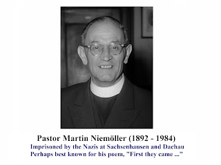 WW2 - The Second World War: "First they came" (poem) by Martin