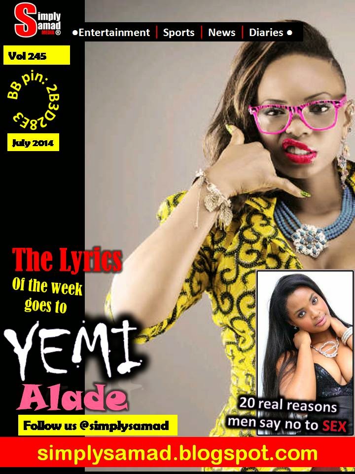 Lyrics of the Week Yemi Alade Tangerine [Feat. Selebobo]