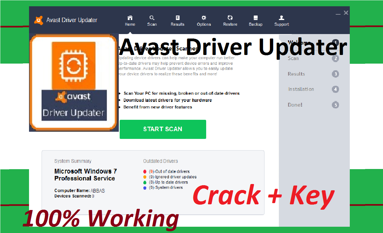 Avast Driver Updater 2.3.3 Key With Full Crack 2018 Free Download