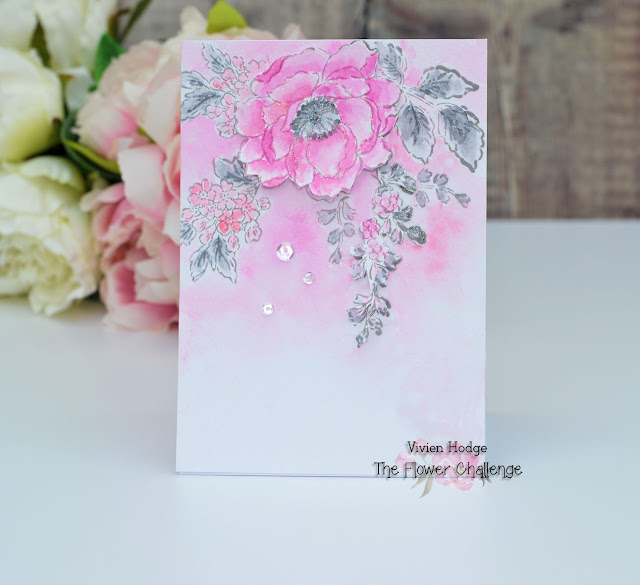 Flower Challenge, Pink & Grey