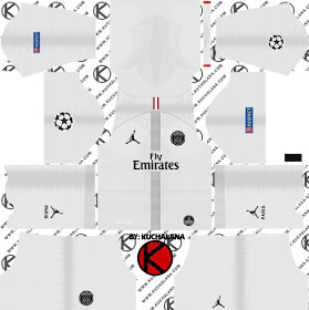 Jordan X Paris Saint-Germain (PSG) 2018/19 Kit - Dream League Soccer Kits