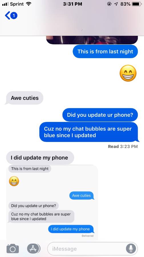 Iphone X/7 Message Colouring Is Darker/ High Contrast Inwards Ios 12