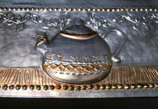 repujado aluminio tutorial porta filtrante