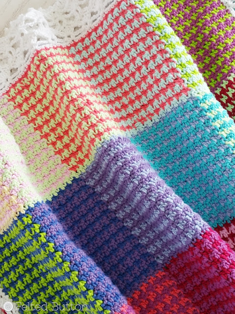 Washburn Blanket crochet pattern by Susan Carlson of Felted Button -- Colorful Crochet Patterns