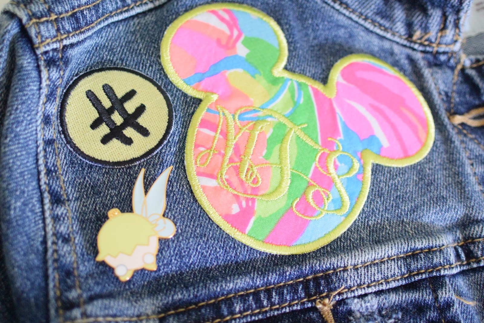 Disney Week DIY Make Your Own Embellished Patch & Pin Covered Jacket