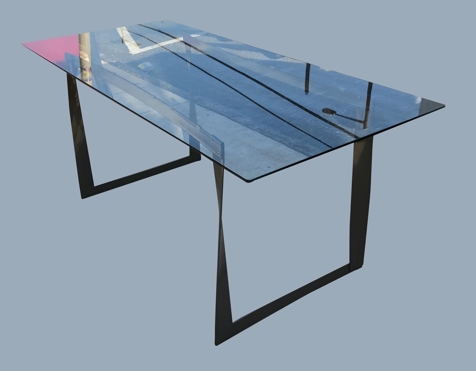 Uhuru Furniture & Collectibles Long Glass Table 165 150 SOLD