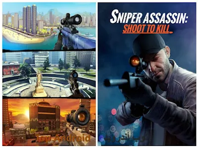 تحميل لعبة Sniper 3D Assassin مهكرة من ميديا فاير اخر اصدار