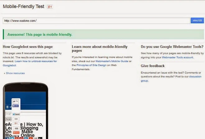 Mobile Usability As A Ranking Factor In Mobile Search Results : eAskme