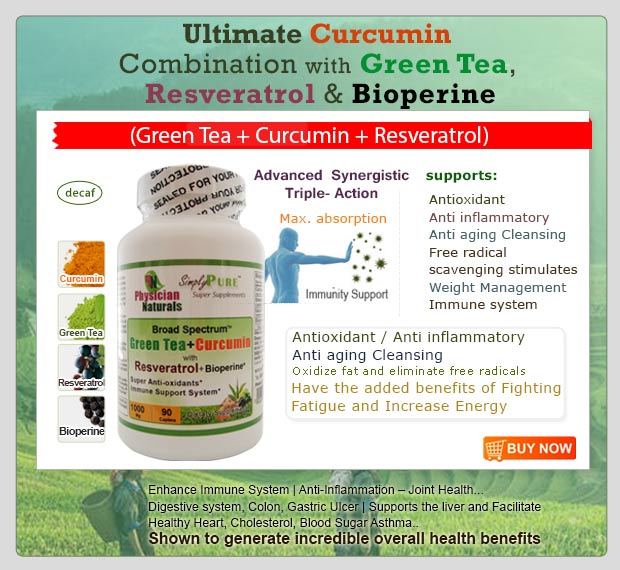 All Natural Herbs, Vitamins, Curcumin And Supplements Green Tea