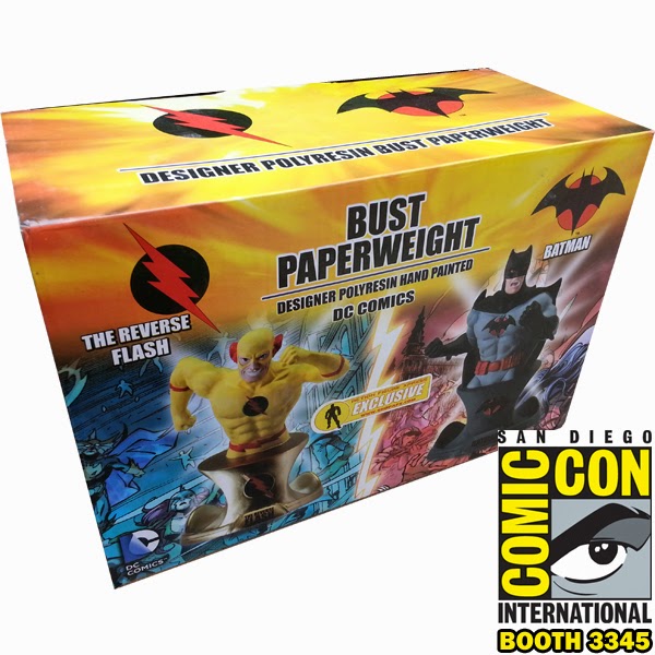 San Diego Comic-Con 2014 “Flashpoint” Batman & Reverse Flash Bust Paperweight Box Set by DC Comics