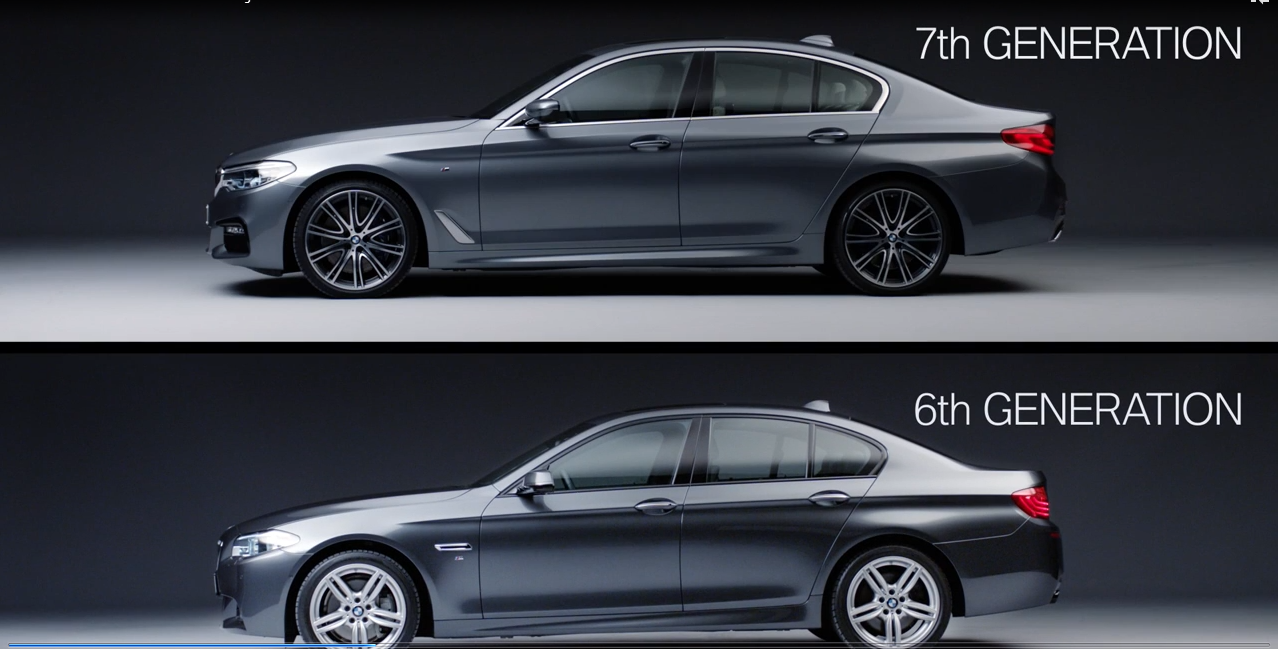 The BMW 5 Series 6th vs 7th generation exterior interior design