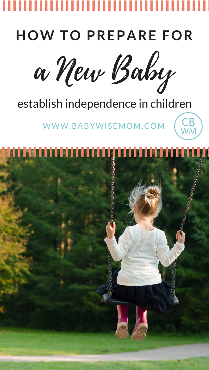 How to Prepare for a New Baby: Establish Independence in Children