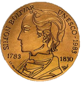 Moneda de Oro conmemorando el Bicentenario del Natalicio de Bolívar