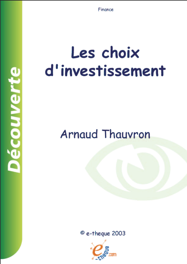 Choix d'Investissement  Cours fsjes