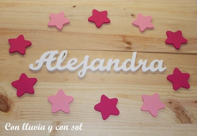 Alejandra nombre personalizado en madera - Practicosa