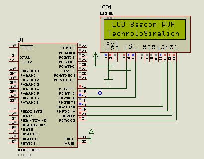 Technologination: Tutorial LCD Display with AVR GCC, Bascom AVR, and ...