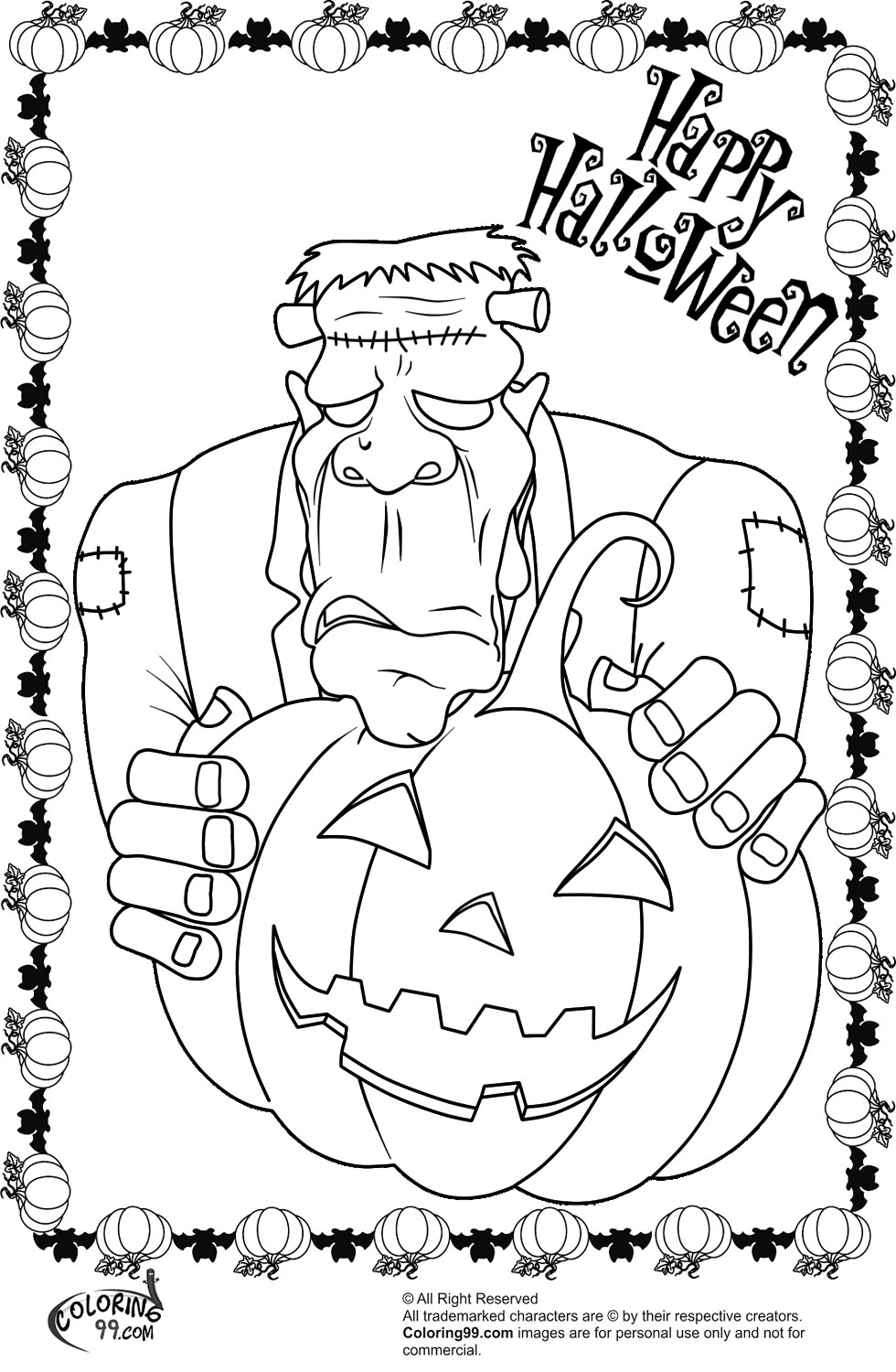 Printable Frankenstein Coloring Pages - Printable Word Searches