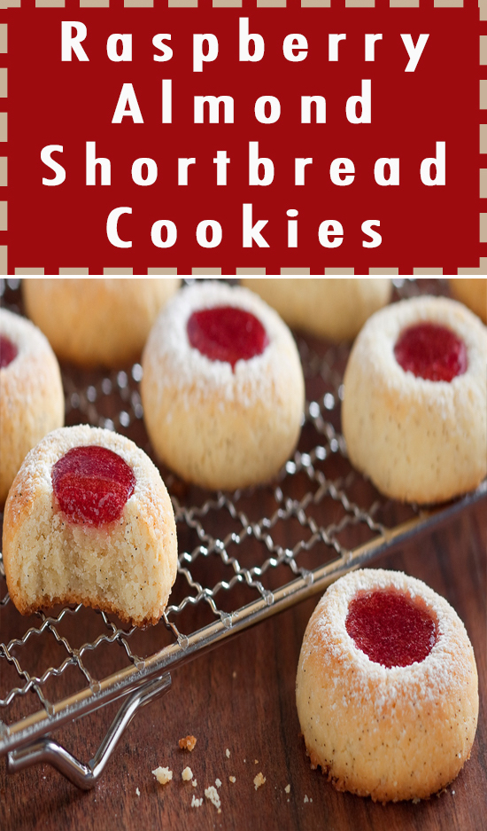 Daily Fast Recipes: Raspberry Almond Shortbread Cookies