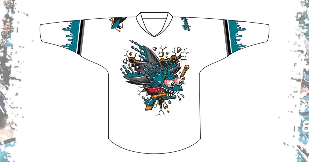 San Jose Sharks Black History Shirsey XL 2/26/2022 Giveaway Jersey Shirt  EUC