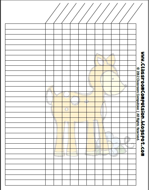 Classroom Freebies Too Classroom Compulsion's Forest Animal Record