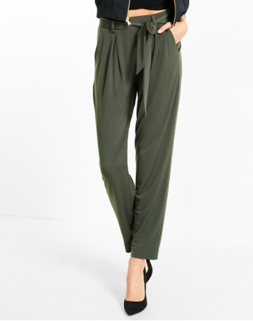 mid rise jersey sash pant