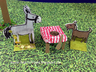 Festessen? Kein Problem stampin up miniatur märchenland tischlein deck dich goldesel knüppel aus dem sack