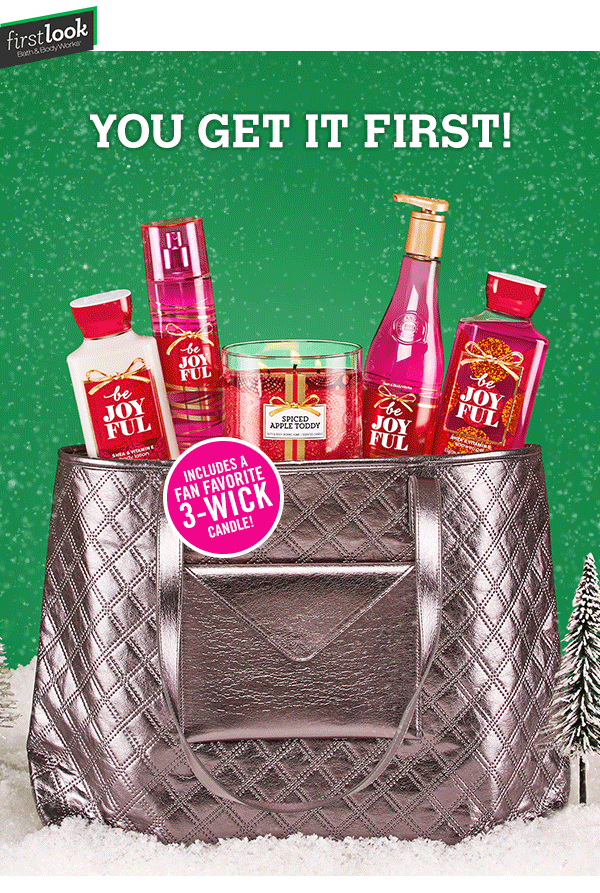 Life Inside the Page Bath & Body Works First Look VIP TOTE BeJoyful