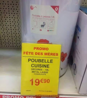 Publicité sexiste pour la fête des mères poubelle