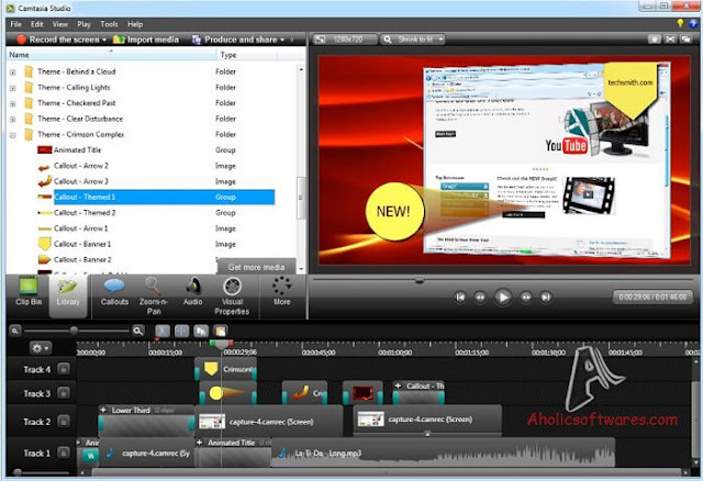 Latest Camtasia Studio + Patch + Keygen Free Download Camtasia Studio is a screen video capture software designed to record on-screen activity from any application.