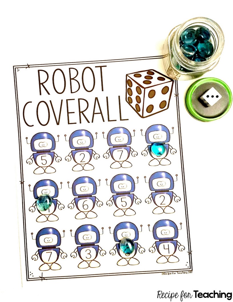 Robot Coverall Games Recipe for Teaching