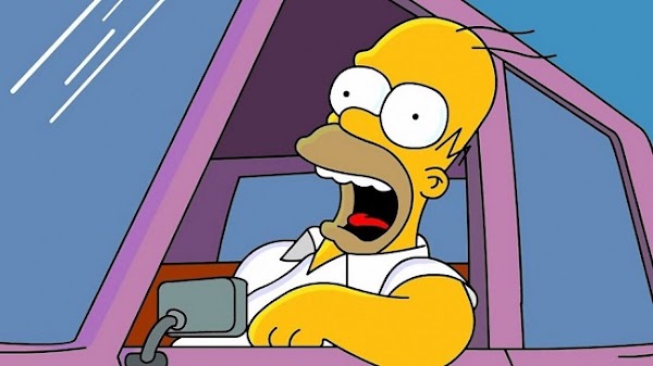 Conductor fue detenido y mostró una licencia de Homero Simpson