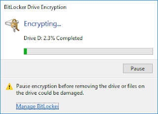 Sử dụng BitLocker trong Windows 10 mã hóa các phân vùng ổ đĩa và các thiết bị lưu trữ gắn ngoài