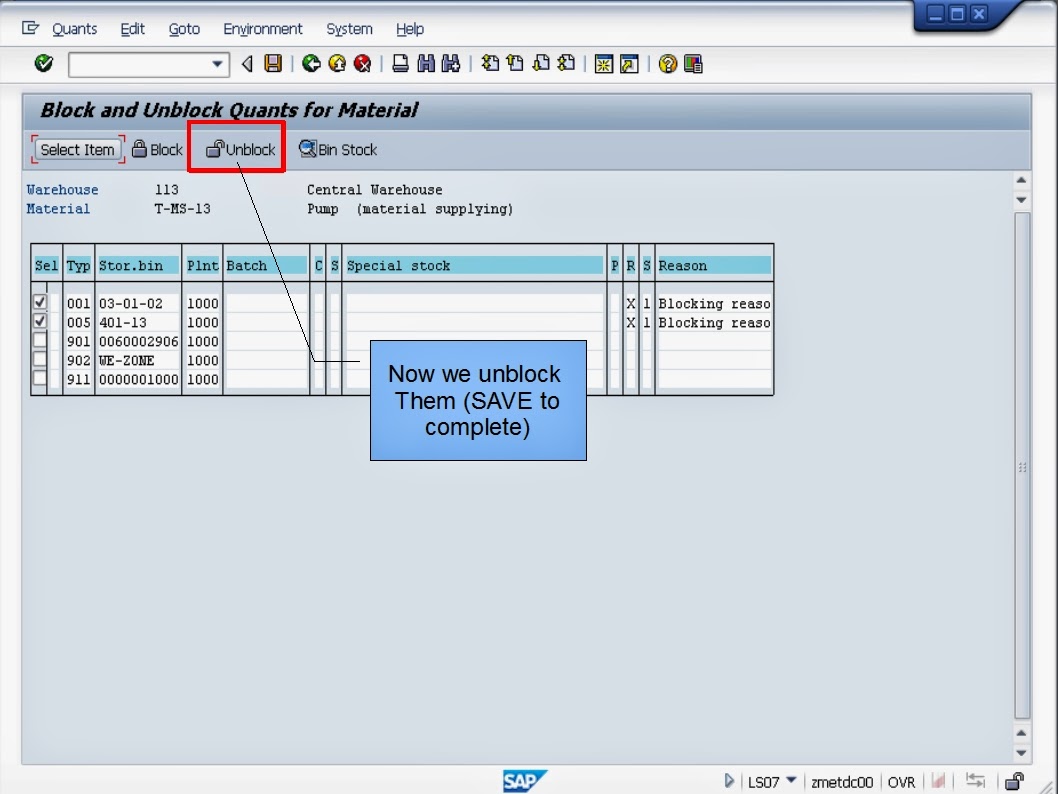 青蛙SAP分享 Froggy's SAP sharing WMS Controls Blocking Storage Types and