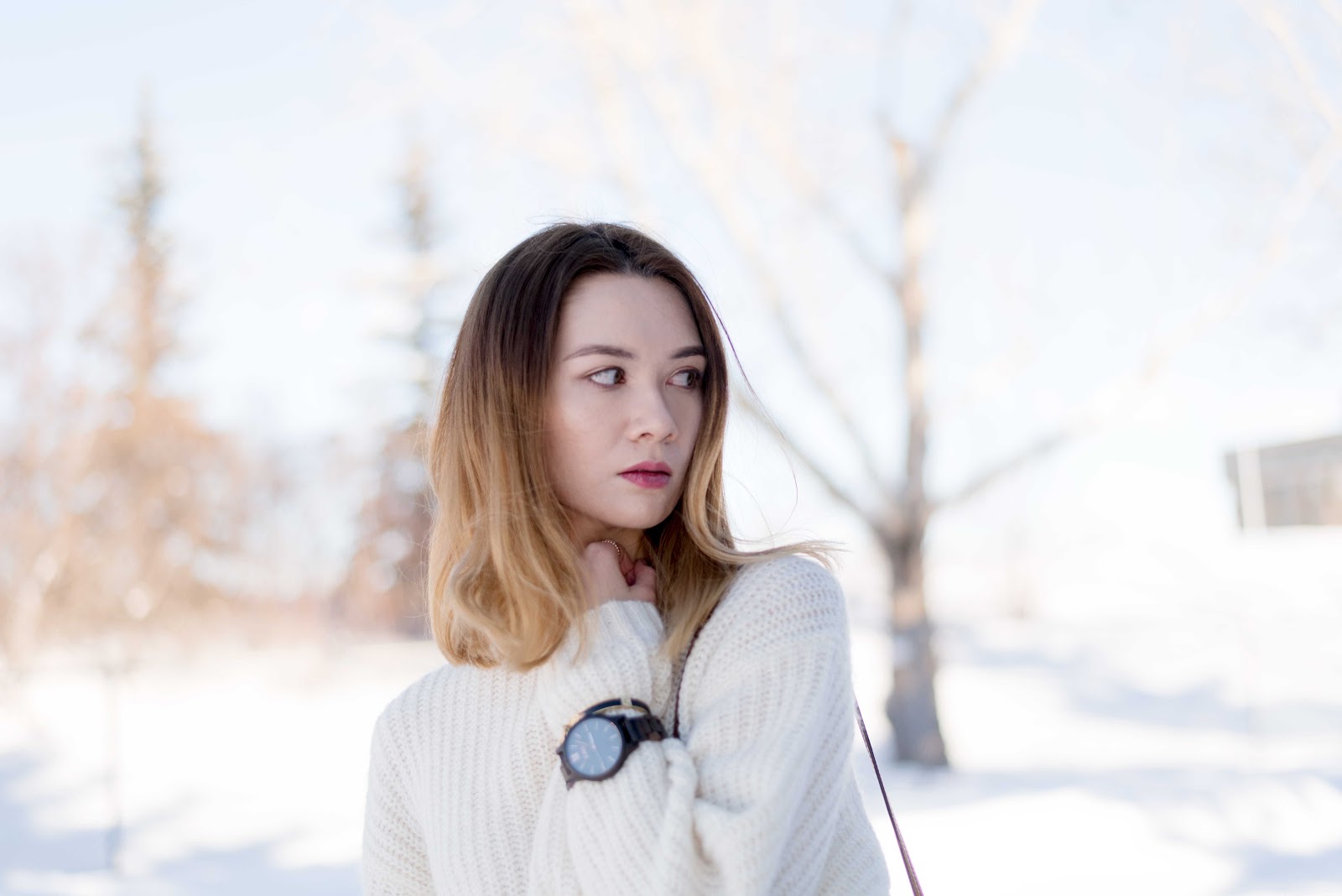 Jord watches, wood watches, uniqlo, minimalistic outfit, winter fashion, culottes