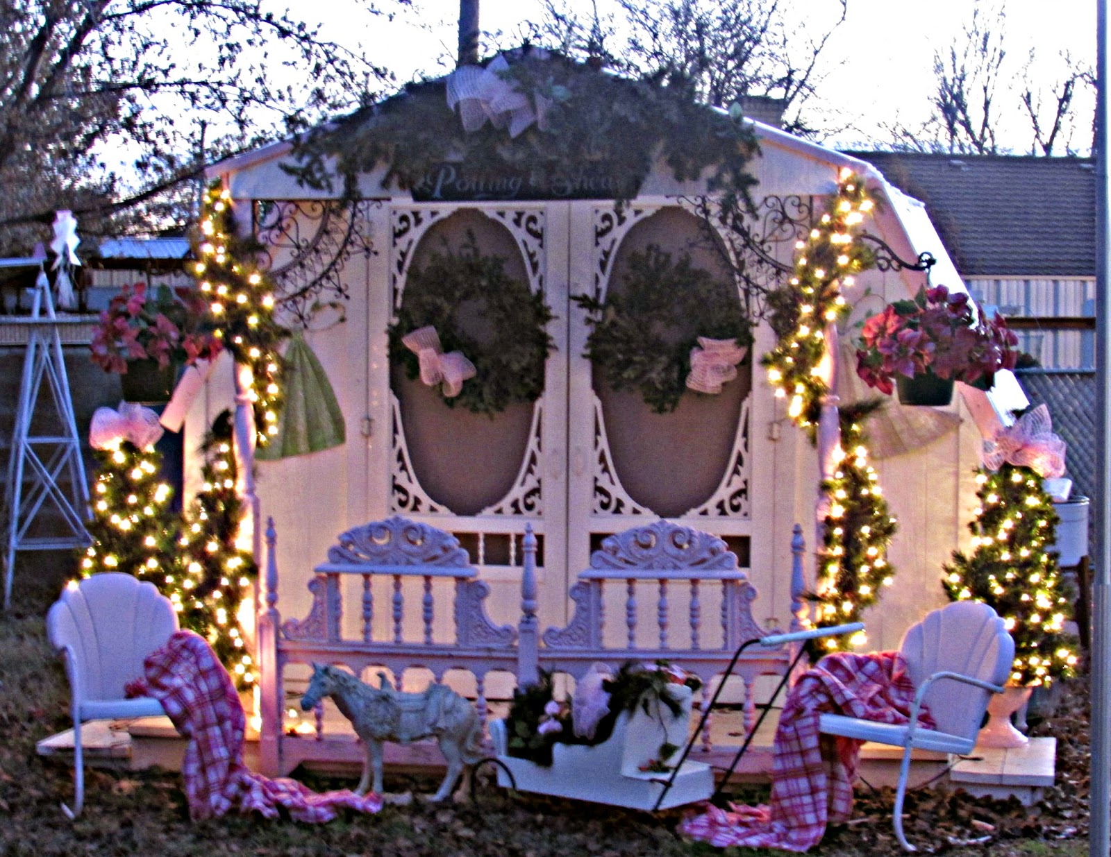Penny's Vintage Home Christmas Greenhouse