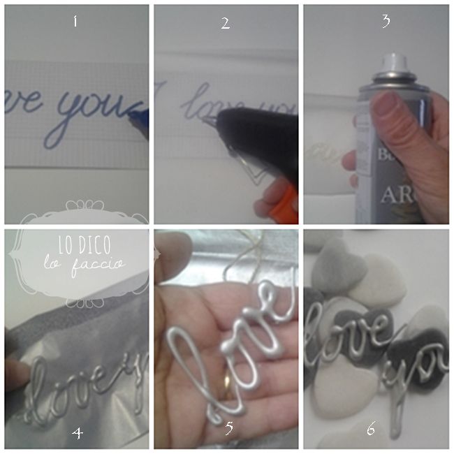 Lo Dico, lo Faccio ‘I love you’ handmade con colla a caldo tutorial Lo Dico, lo Faccio ‘I love you’ handmade con colla a caldo tutorial