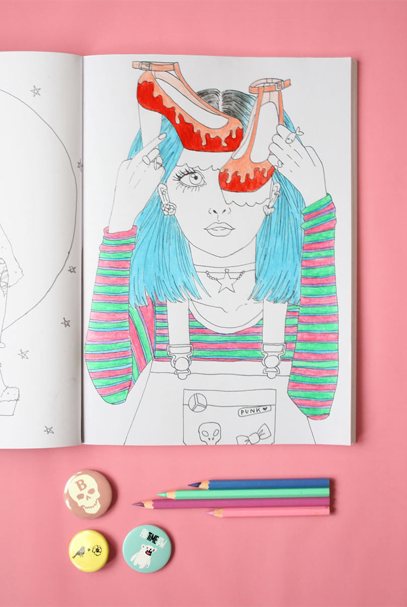 the whimsical fashion colouring book by natasha itzcovitz
