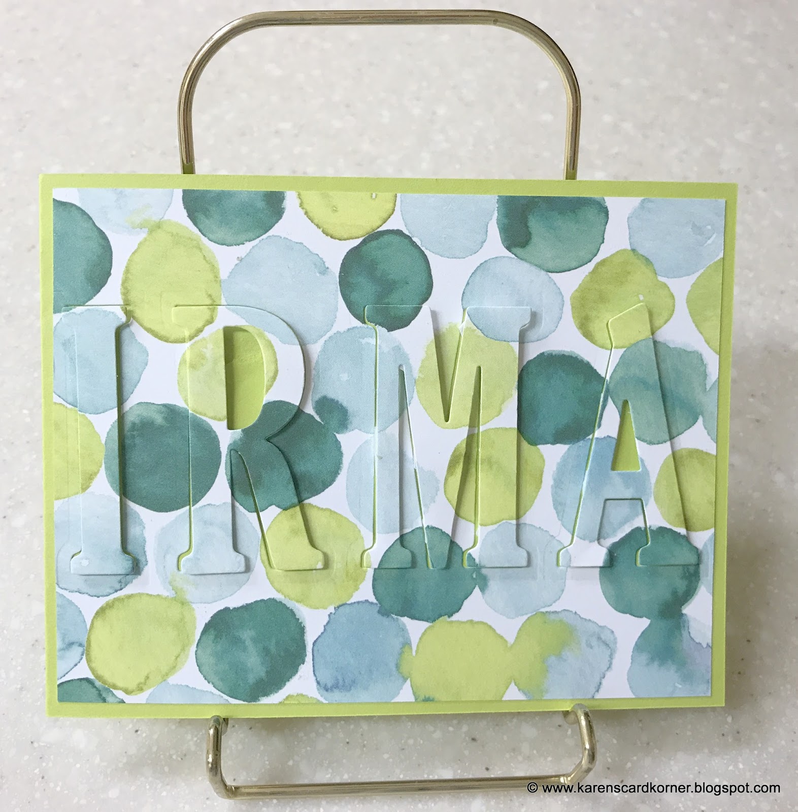 karenscardkorner Stampin' Up! Large Letters